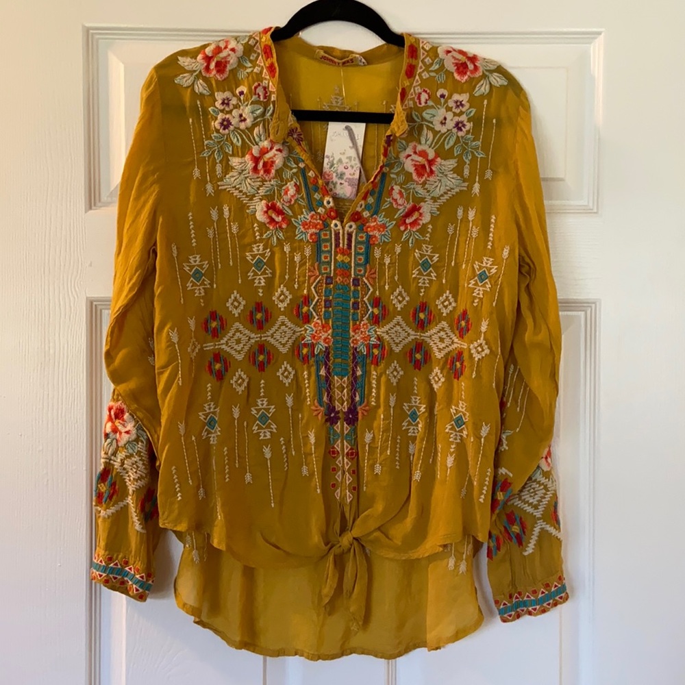 Johnny Was embroidered blouse